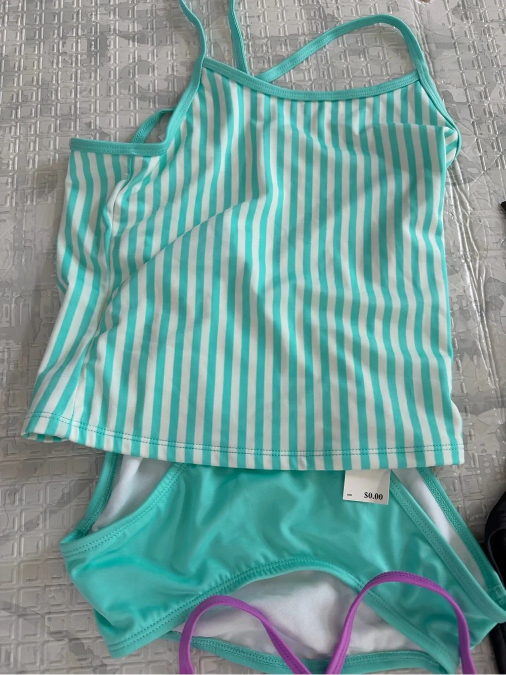 Target art class  Cat & Jack Girls Bundle bikinis Swim Sets Teal, Black, Pink,